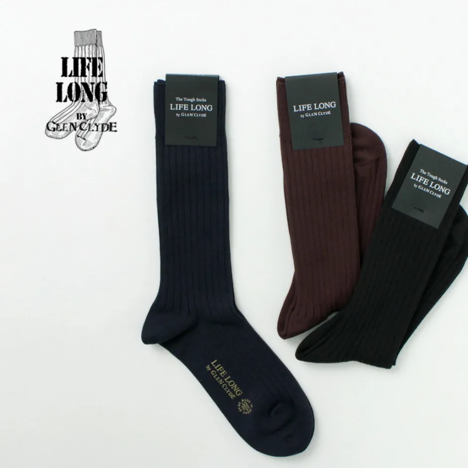 Socks^LIFE LONG BY GLEN CLYDE / TS-5 Cotton and Cordura Rib Socks