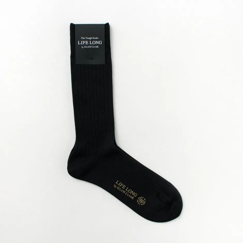 Socks^LIFE LONG BY GLEN CLYDE / TS-5 Cotton and Cordura Rib Socks