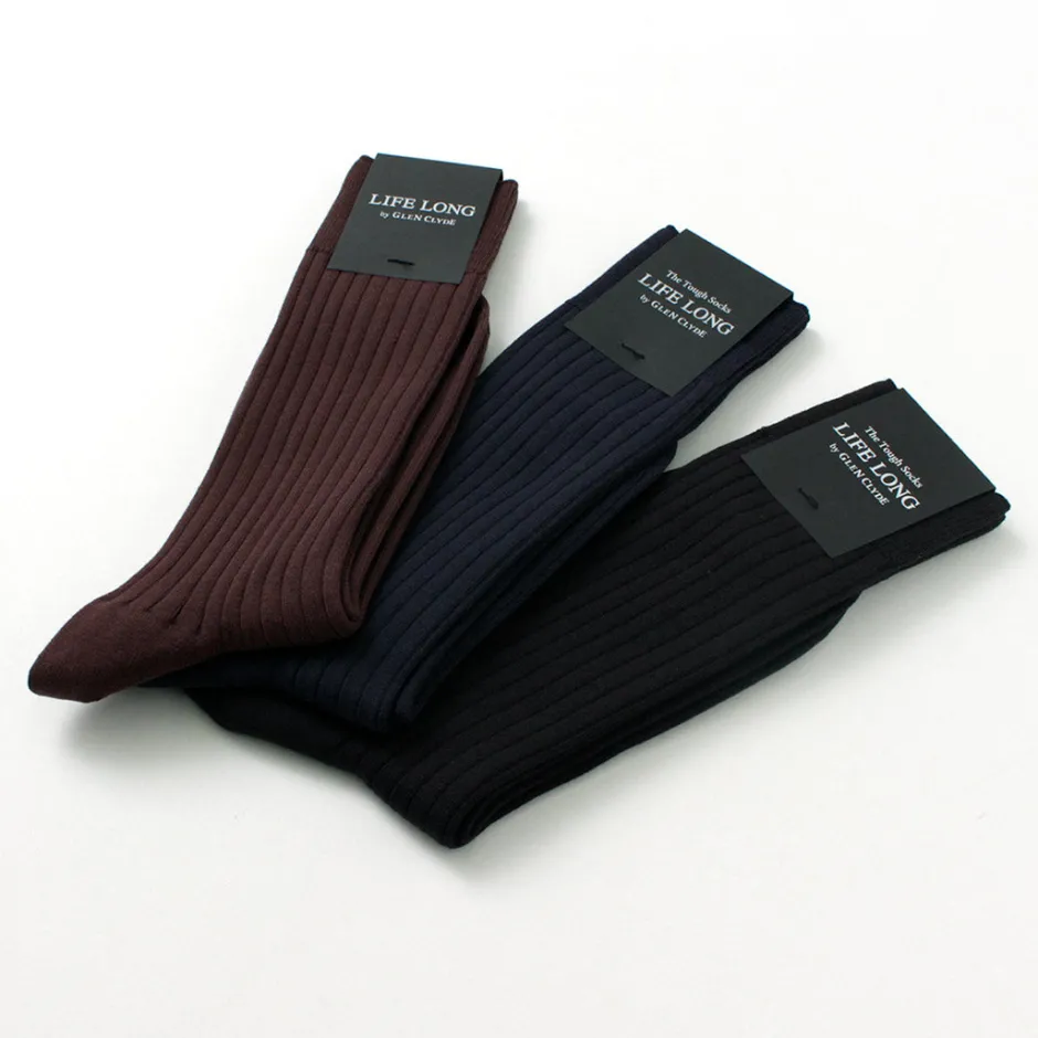 Socks^LIFE LONG BY GLEN CLYDE / TS-5 Cotton and Cordura Rib Socks