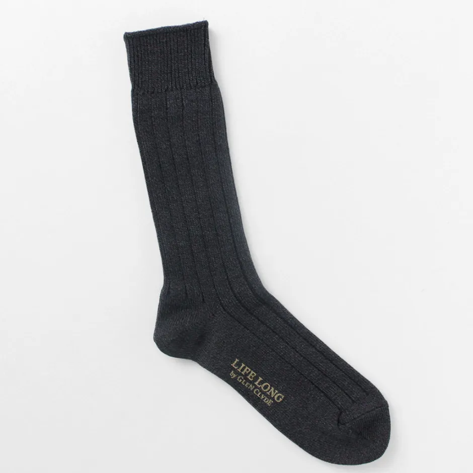 Socks^LIFE LONG BY GLEN CLYDE / TS-1 Cotton and Cordura ribbed socks