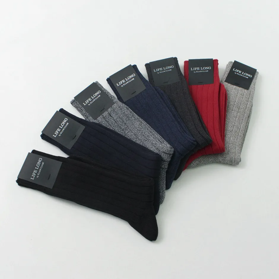 Socks^LIFE LONG BY GLEN CLYDE / TS-1 Cotton and Cordura ribbed socks