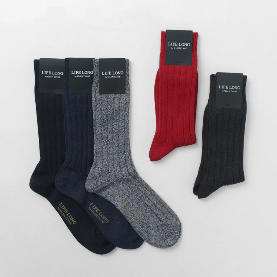 Socks^LIFE LONG BY GLEN CLYDE / TS-1 Cotton and Cordura ribbed socks