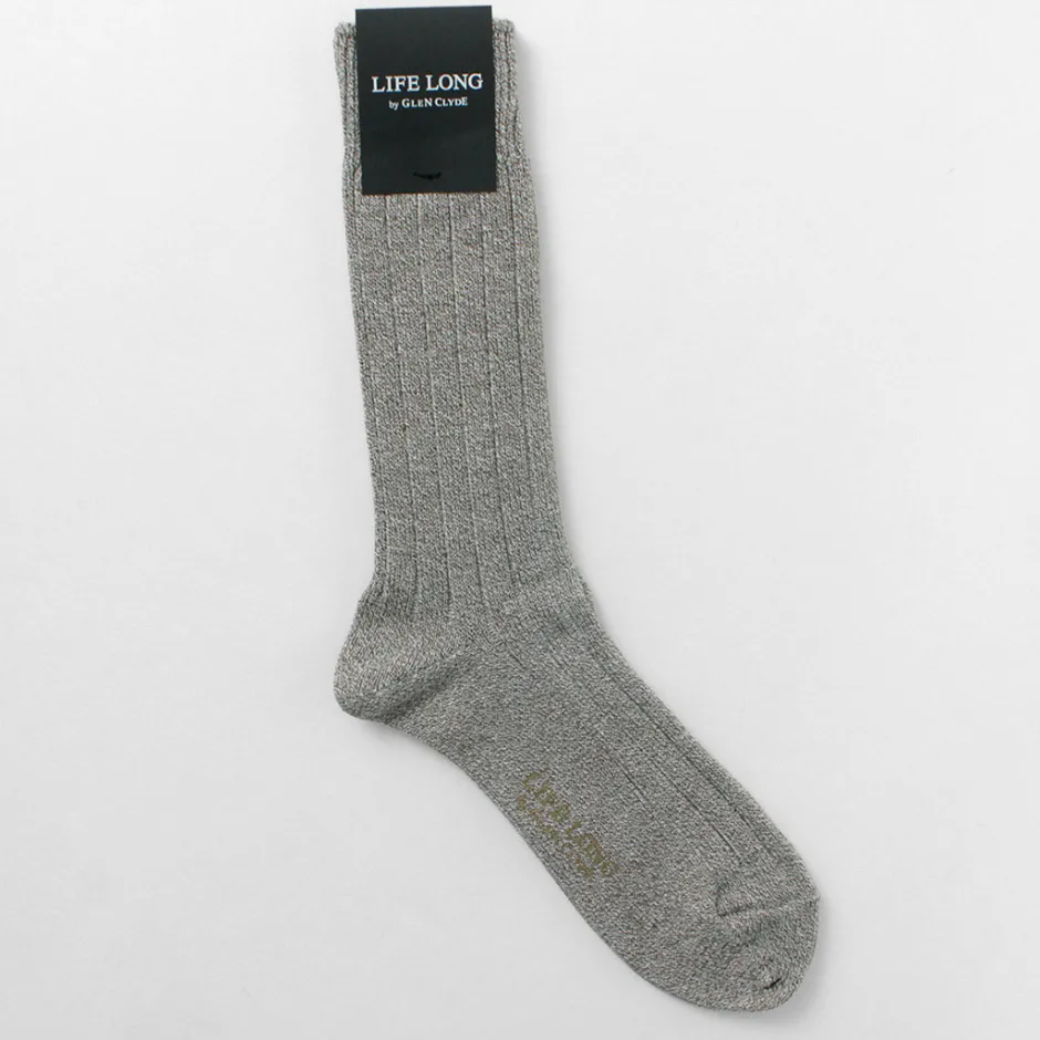 Socks^LIFE LONG BY GLEN CLYDE / TS-1 Cotton and Cordura ribbed socks