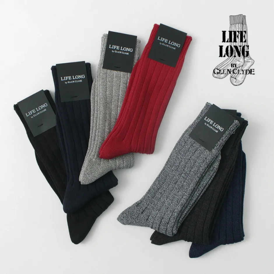 Socks^LIFE LONG BY GLEN CLYDE / TS-1 Cotton and Cordura ribbed socks