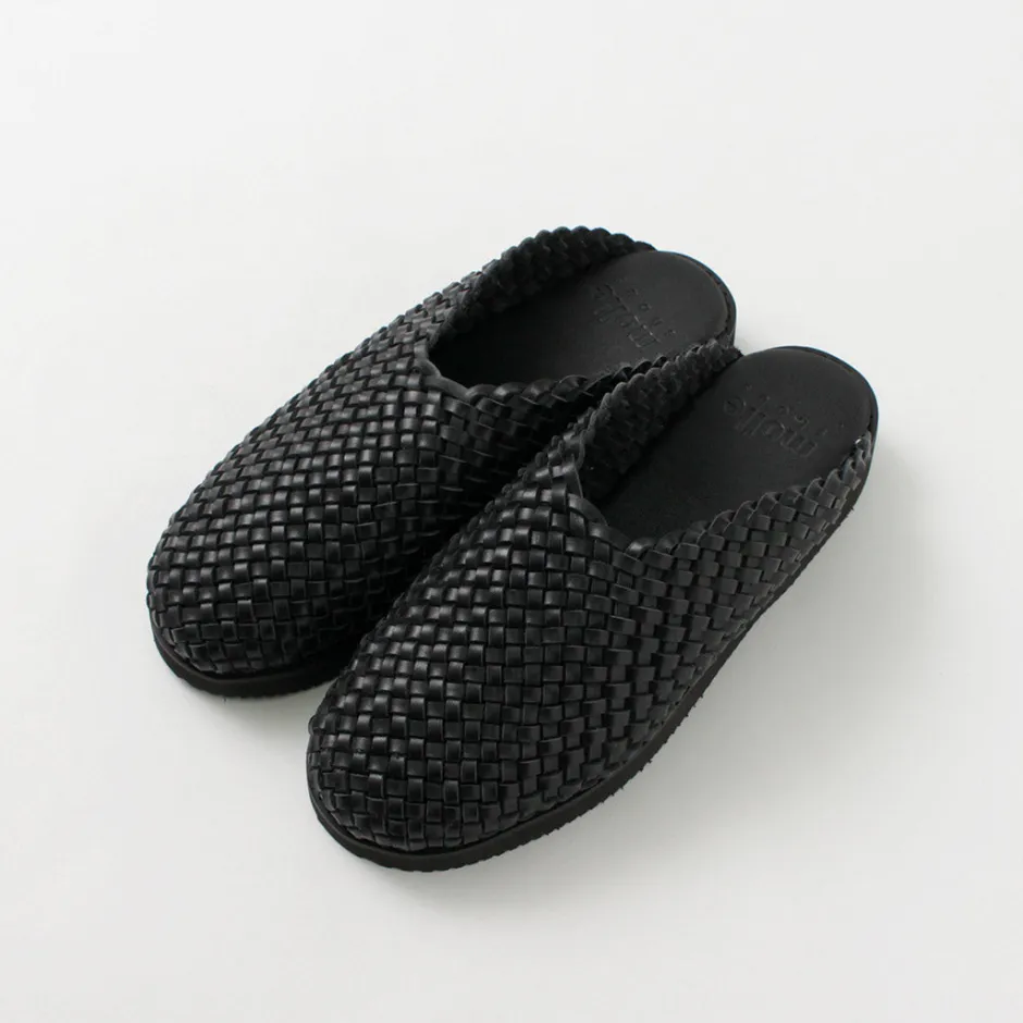 Sandals^MOLLE SHOES / Woven Leather Crog Sandals