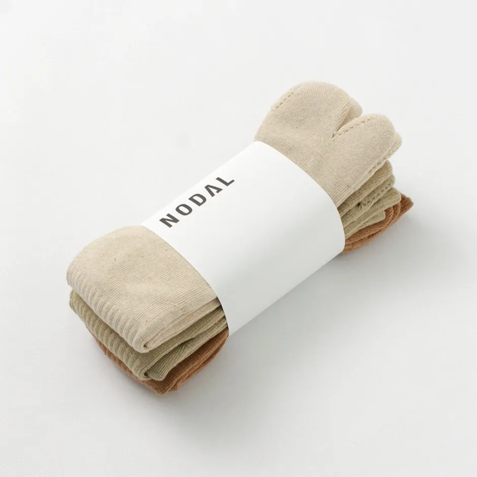 Socks^NODAL / Organic Cotton 3 Pack Crew Socks natural