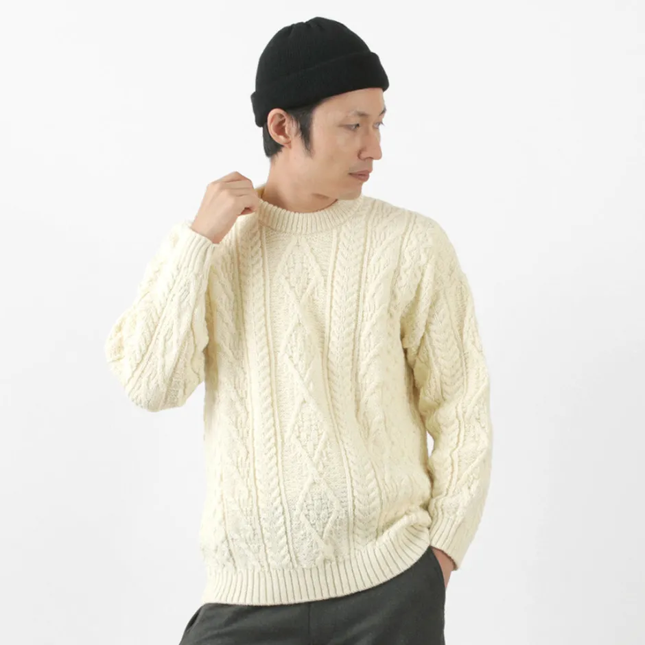 Knits^OLD DERBY KNITWEAR / Aran Crew Pullover