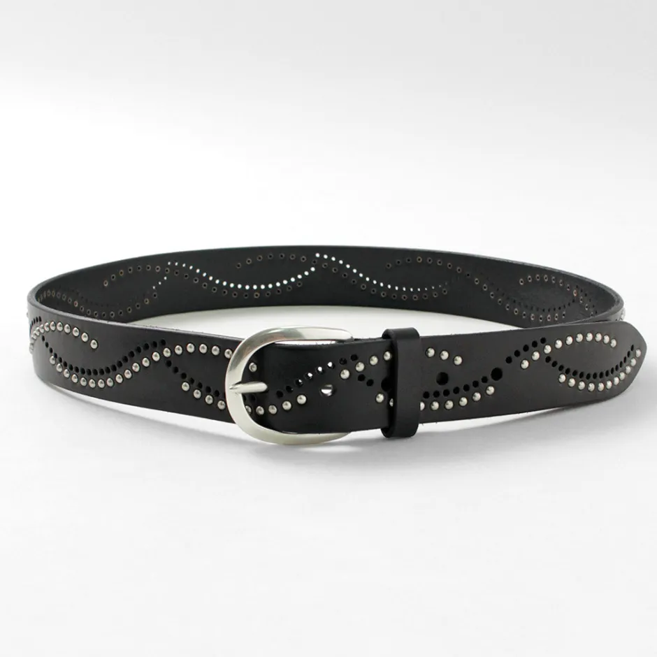 Belts^ORCIANI / Bull Soft leather with micro studs black