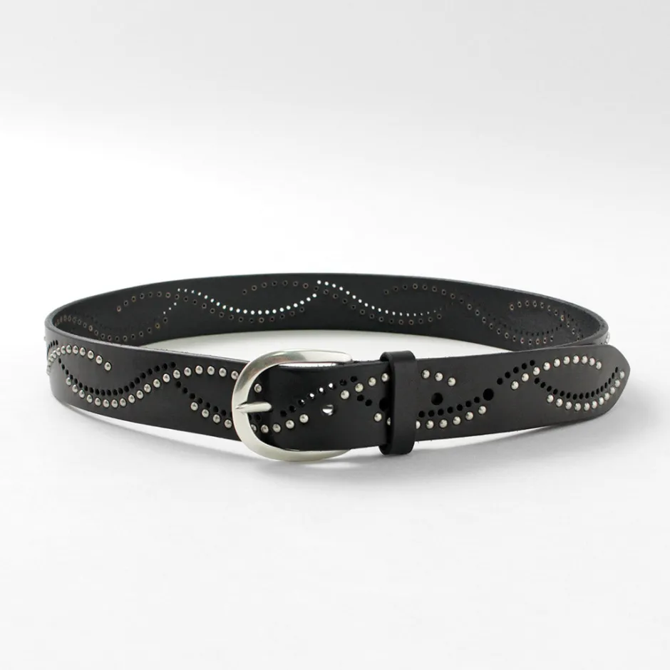 Belts^ORCIANI / Bull Soft leather with micro studs black