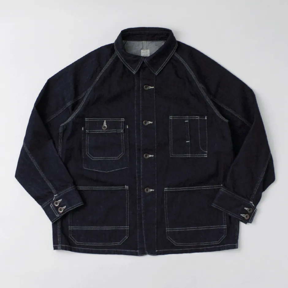 Jackets^ORDINARY FITS / Denim coverall jacket one-wash dark-indigo