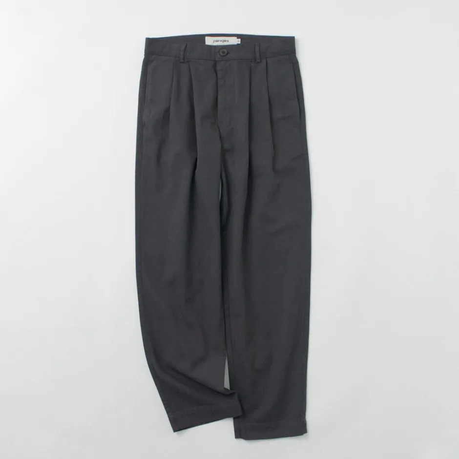 Work Pants & Chinos^PARAGES / Double Pleated Pants Cotton