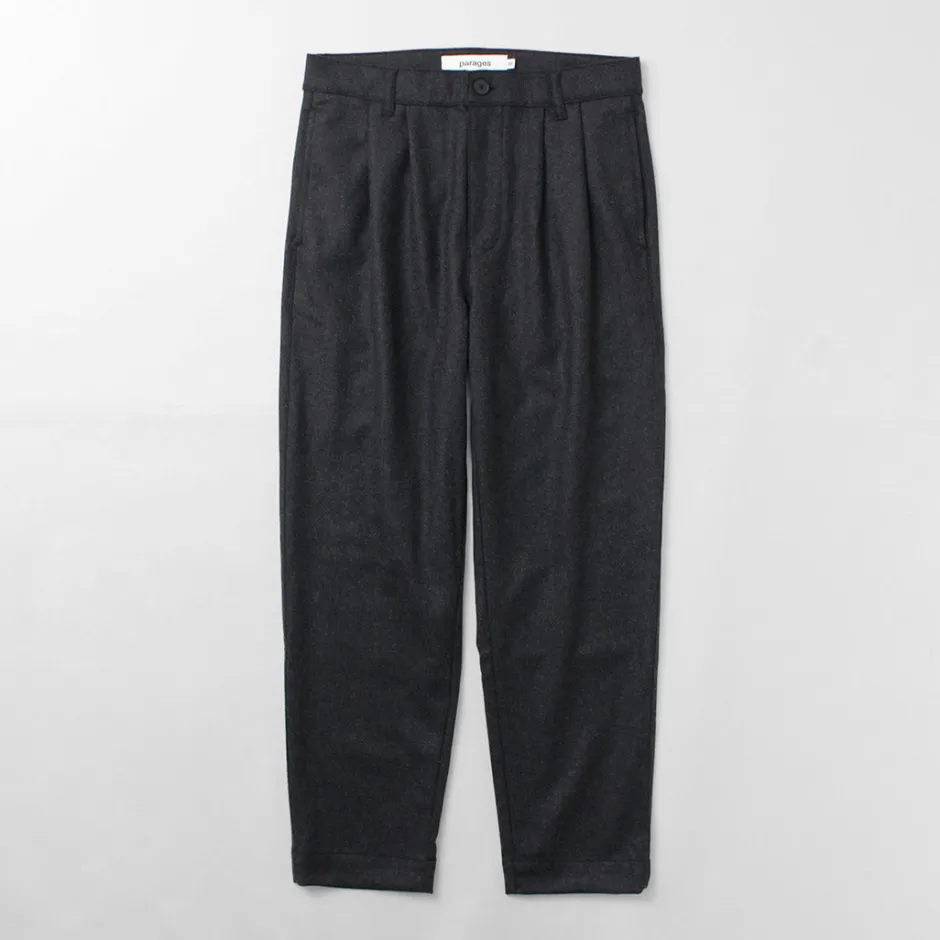 Trousers^PARAGES / Double Pleats Wool Pants