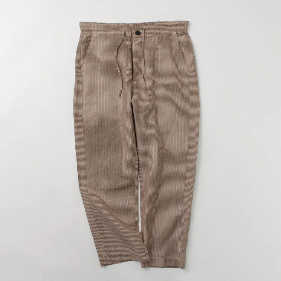 Trousers^PARAGES / Yoga Pants Linen Cotton burgundy