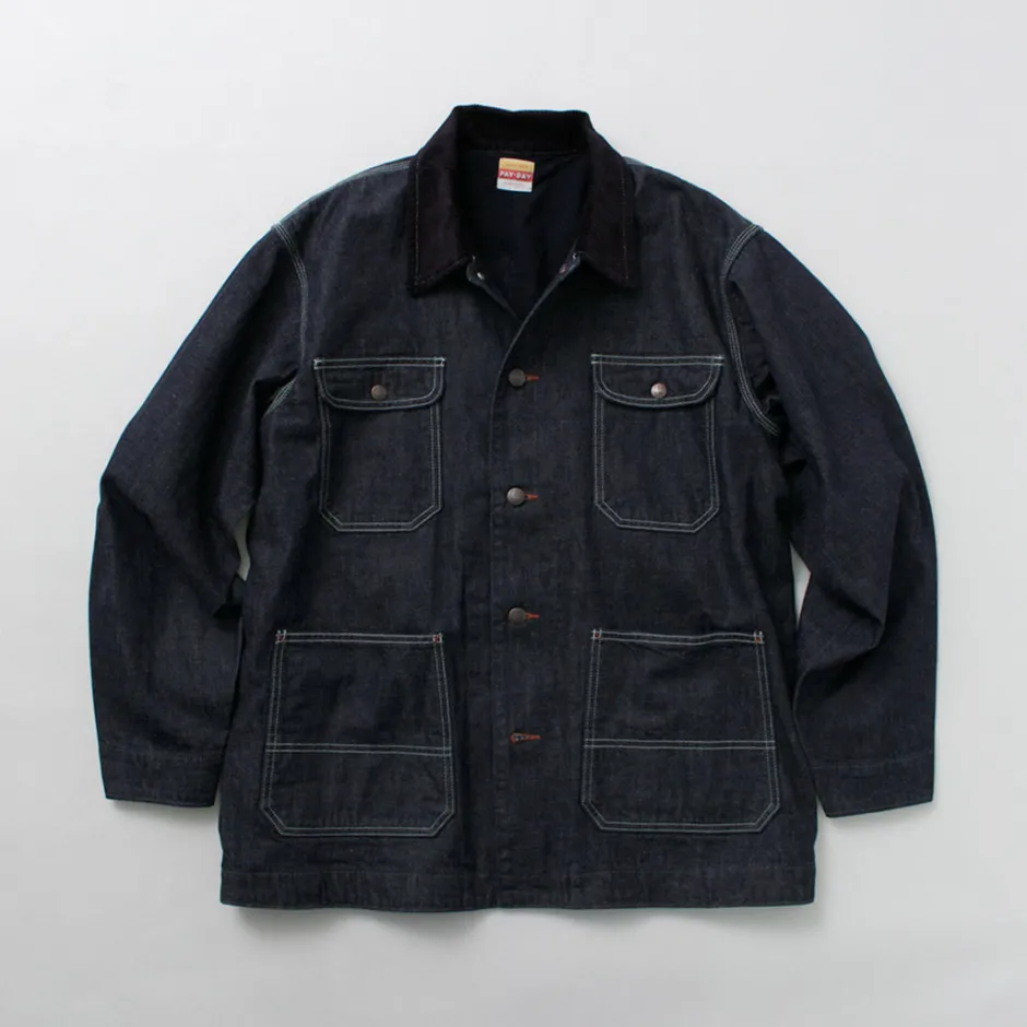 Jackets^PAYDAY / 50's model corduroy collar coverall navy