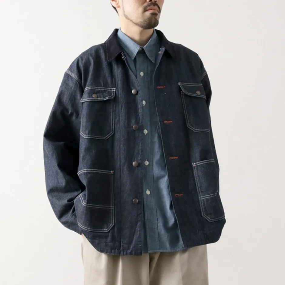 Jackets^PAYDAY / 50's model corduroy collar coverall navy