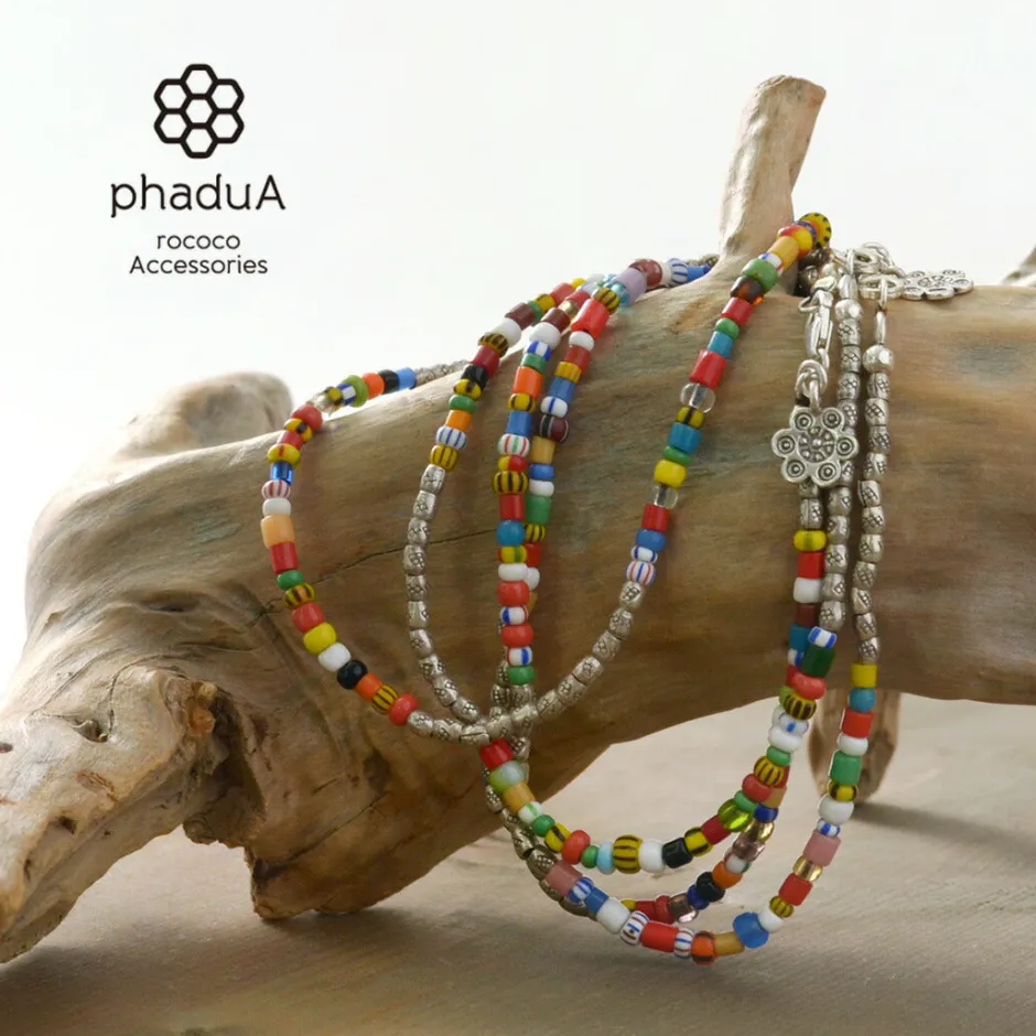 Anklets^PHADUA / African Bead Anklet mix-beads