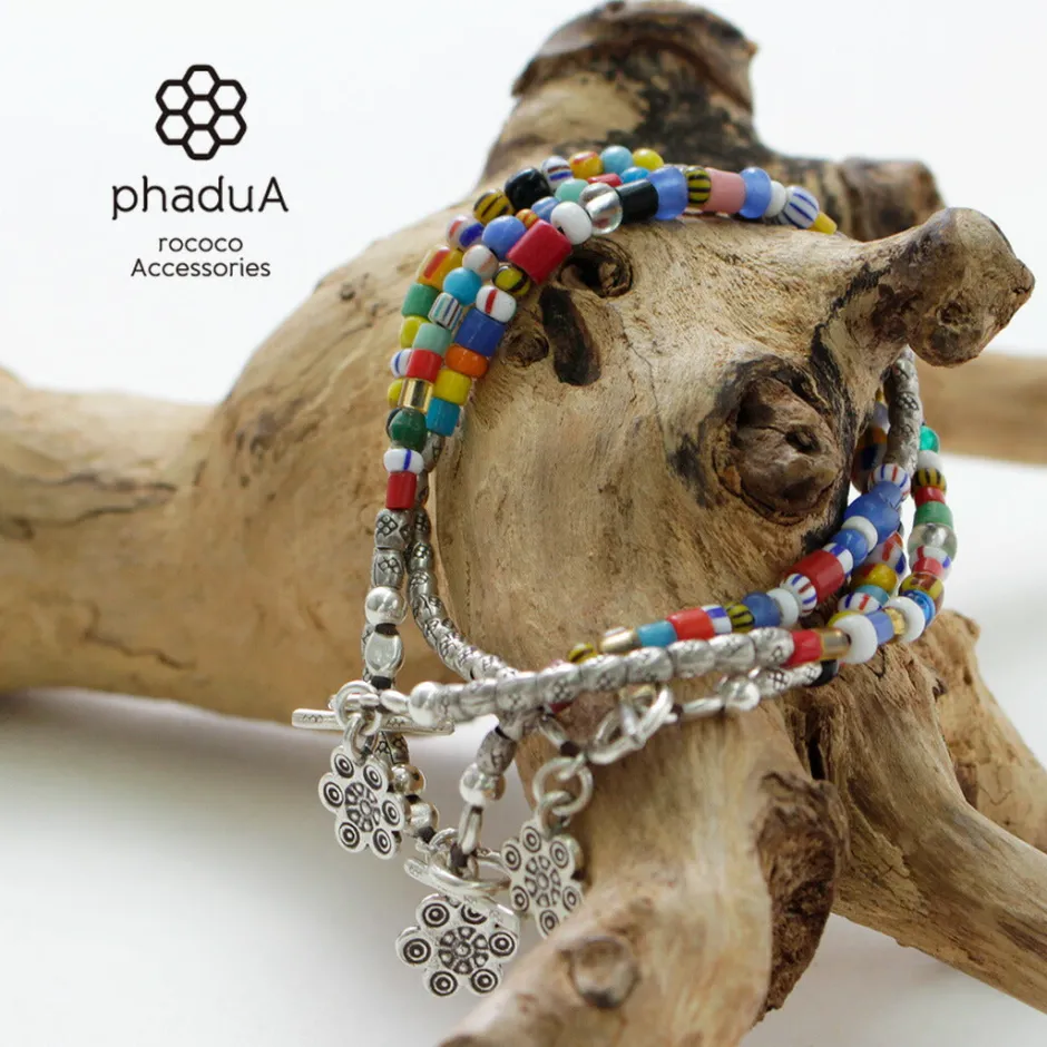 Anklets^PHADUA / African bead bracelet mix-beads