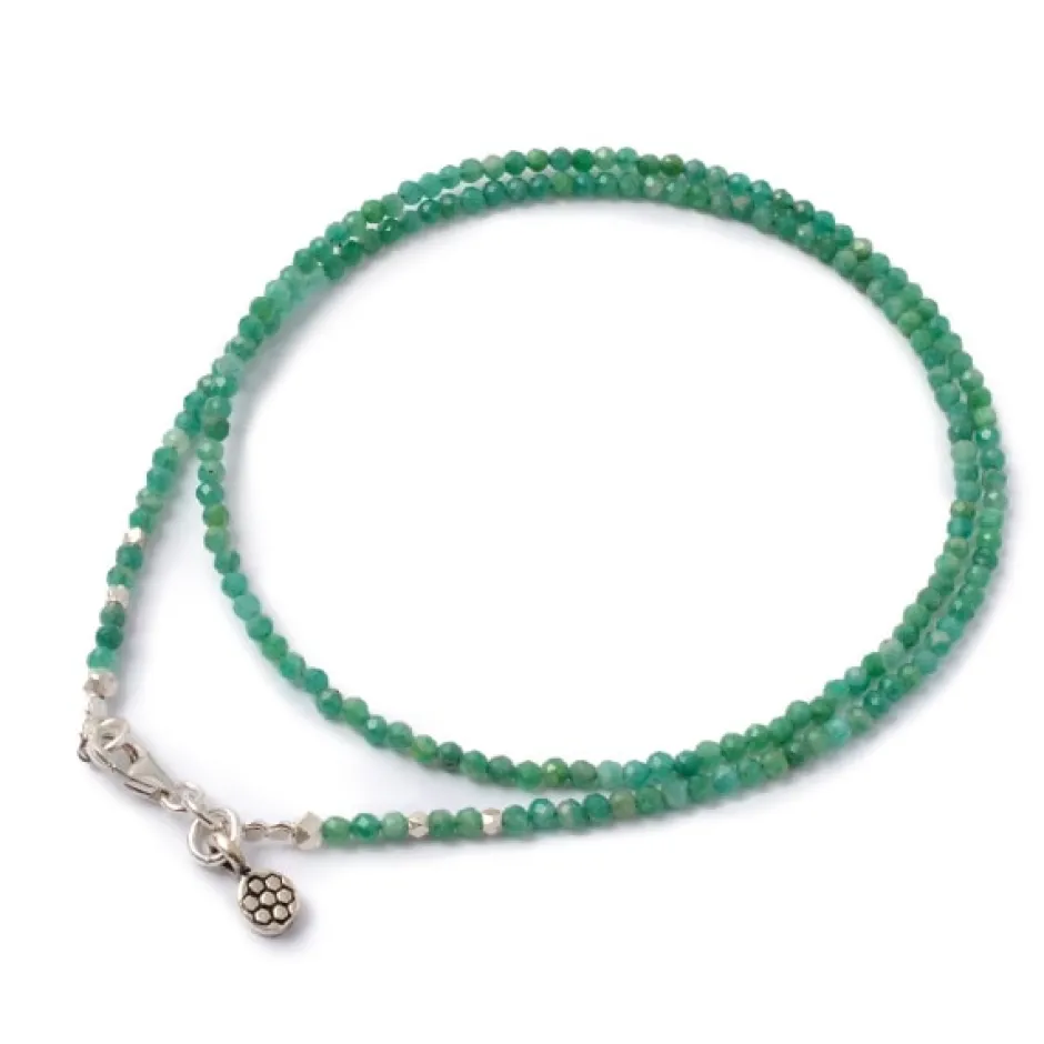 Anklets^PHADUA / Amazonite (2mm) cut beads / necklace / anklet green