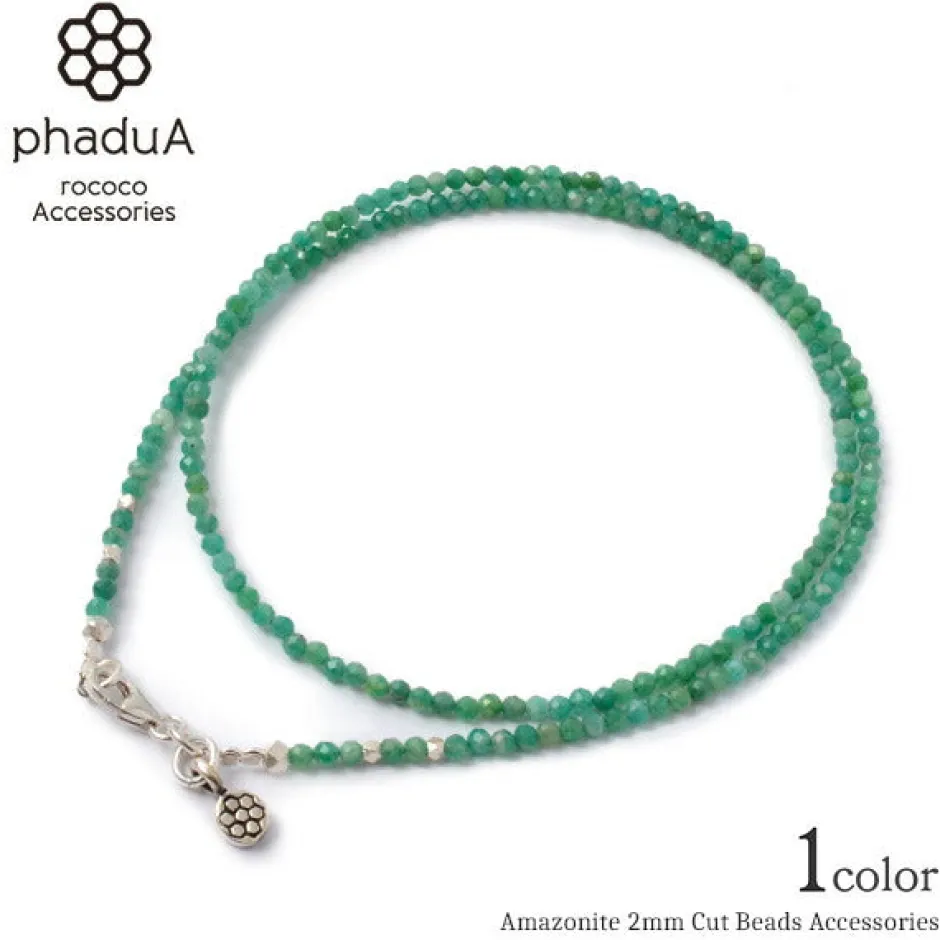 Anklets^PHADUA / Amazonite (2mm) cut beads / necklace / anklet green