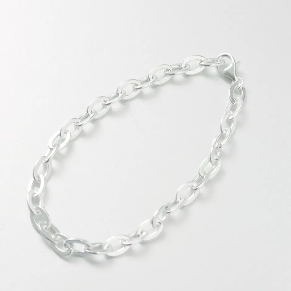 Anklets^PHADUA / Flat cable chain bracelet 925 silver