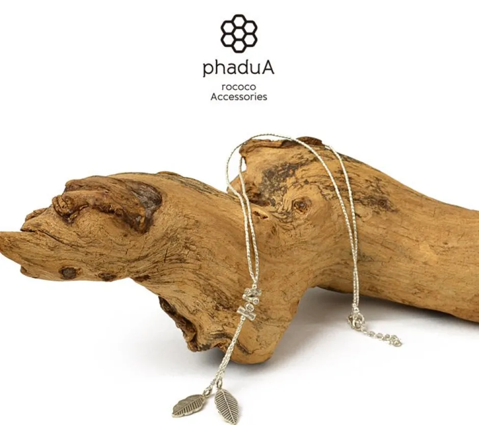 Anklets^PHADUA / Karen Leaf Bead Necklace silver