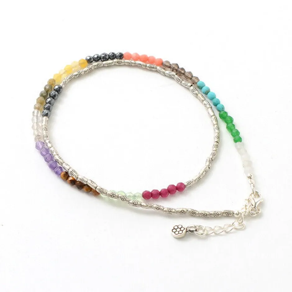 Anklets^PHADUA / Multi Stone Wrap Anklet multi-stone