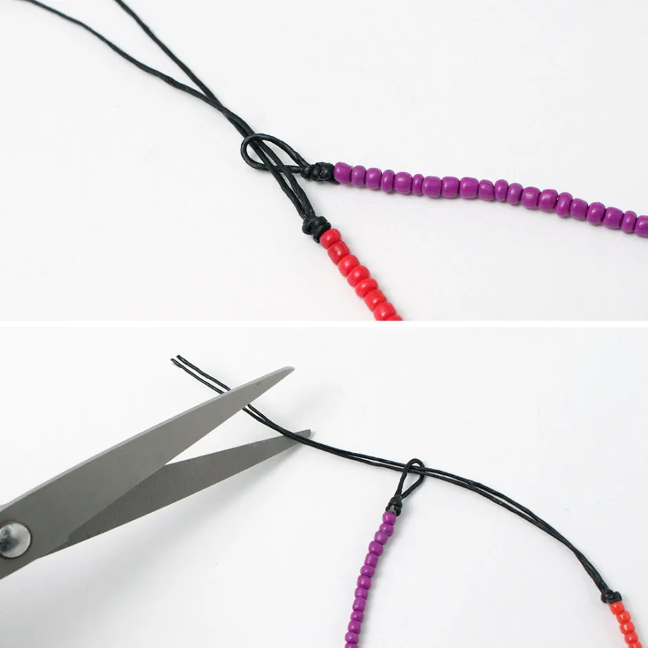 Anklets^PHADUA / Multicolor glass bead anklet