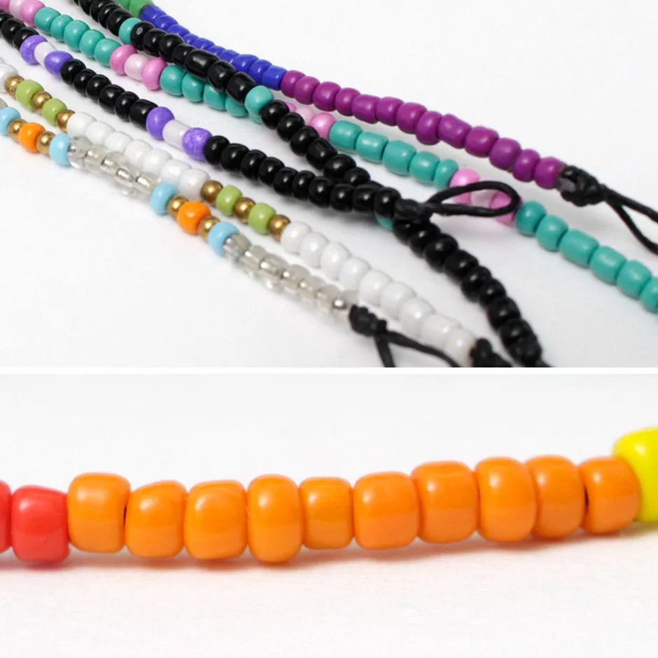 Anklets^phaduA / Multicolor Glass Bead Bracelet