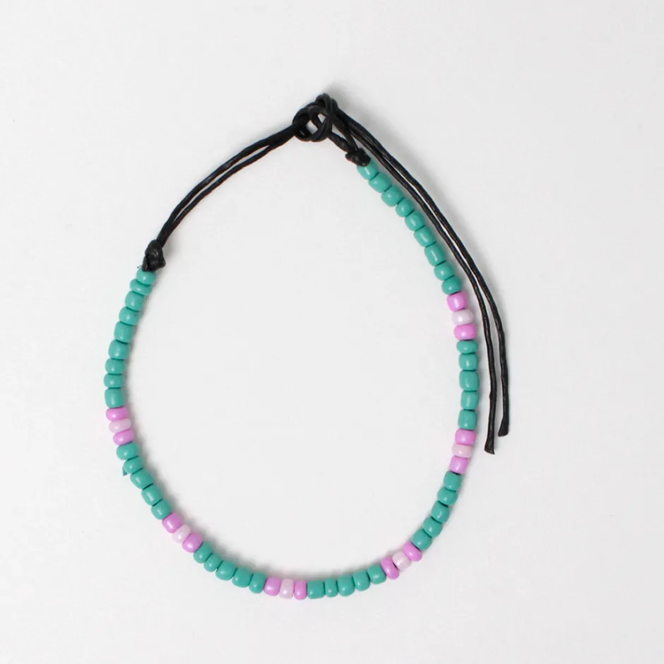 Anklets^phaduA / Multicolor Glass Bead Bracelet