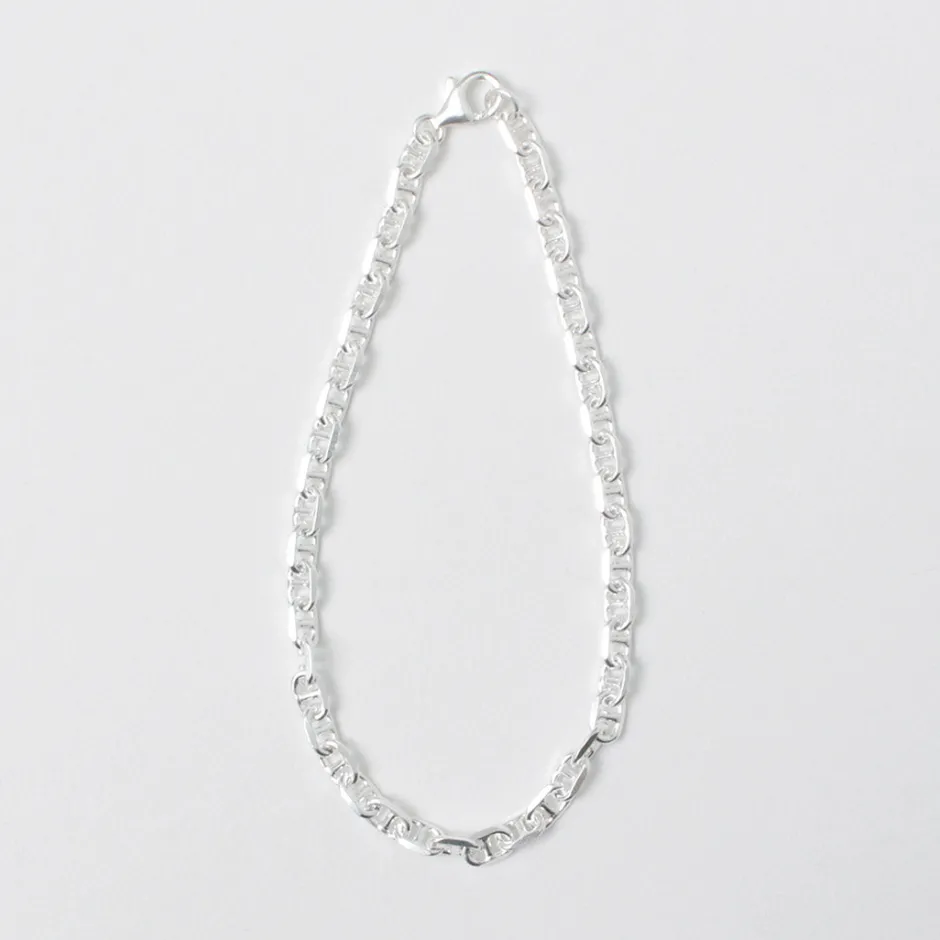 Anklets^PHADUA / Semi solid anchor chain bracelet 925 silver