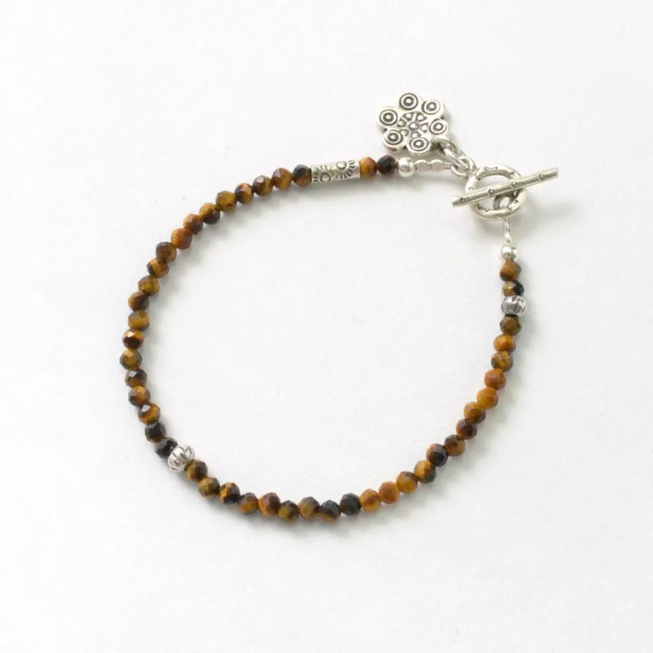 Anklets^PHADUA / Tiger Eye Bead Bracelet yellow