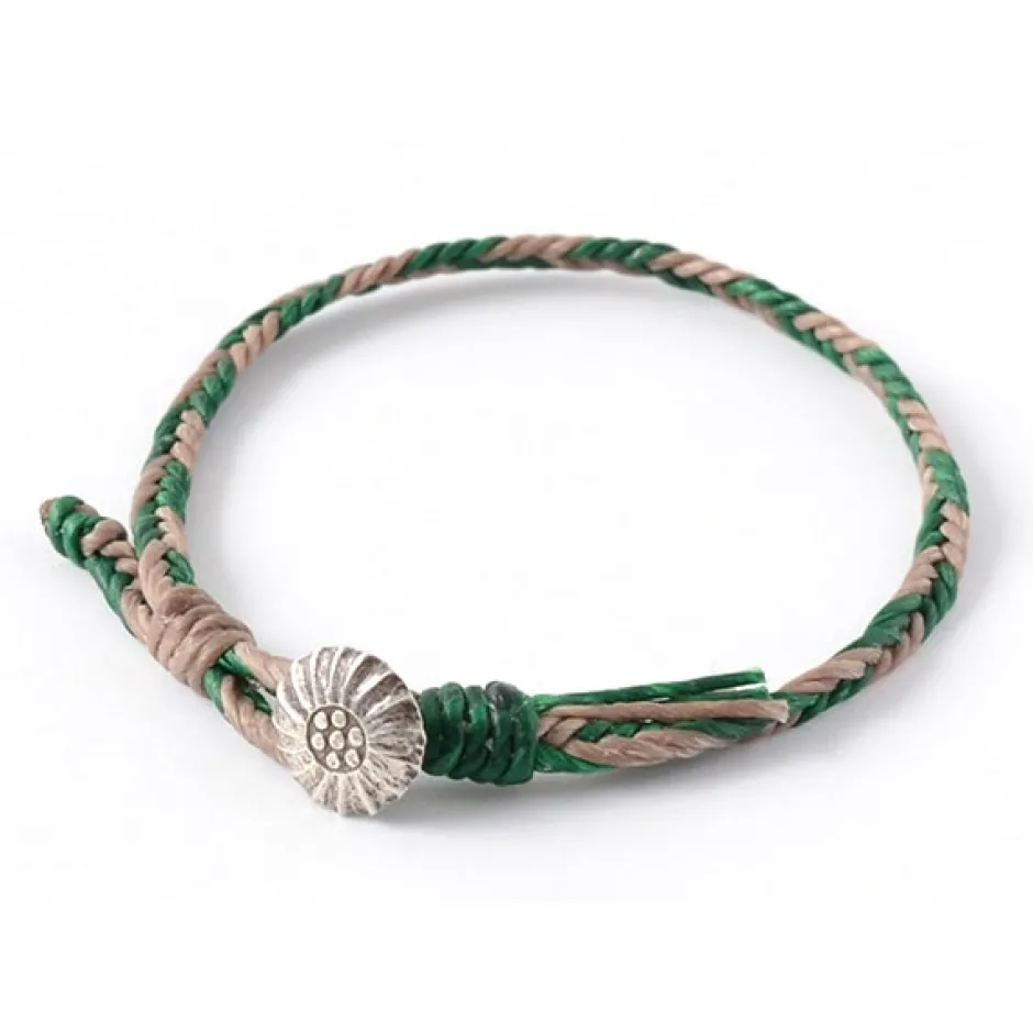 Anklets^PHADUA / 2-Tone Wax Cord Concho Bracelet