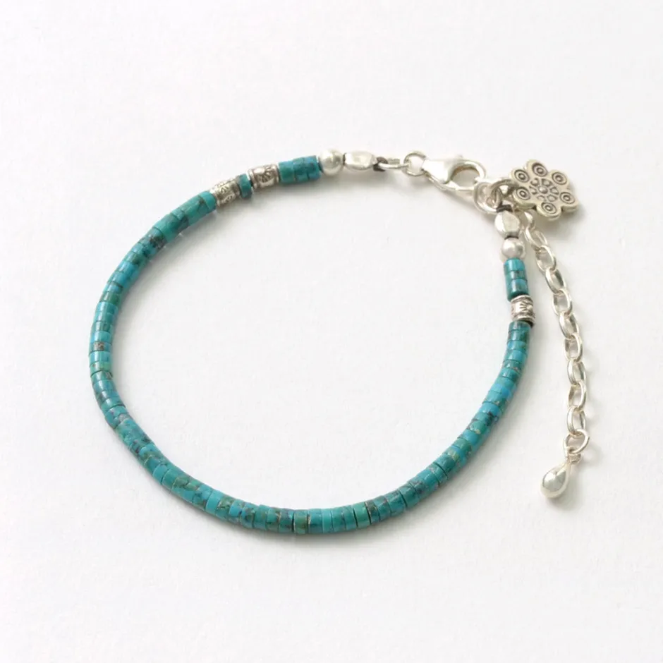 Anklets^PHADUA / Turquoise Beaded Anklet blue