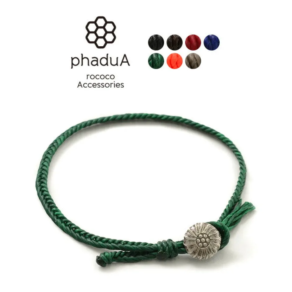 Anklets^PHADUA / Wax Cord Concho Anklet Fishbone Braid