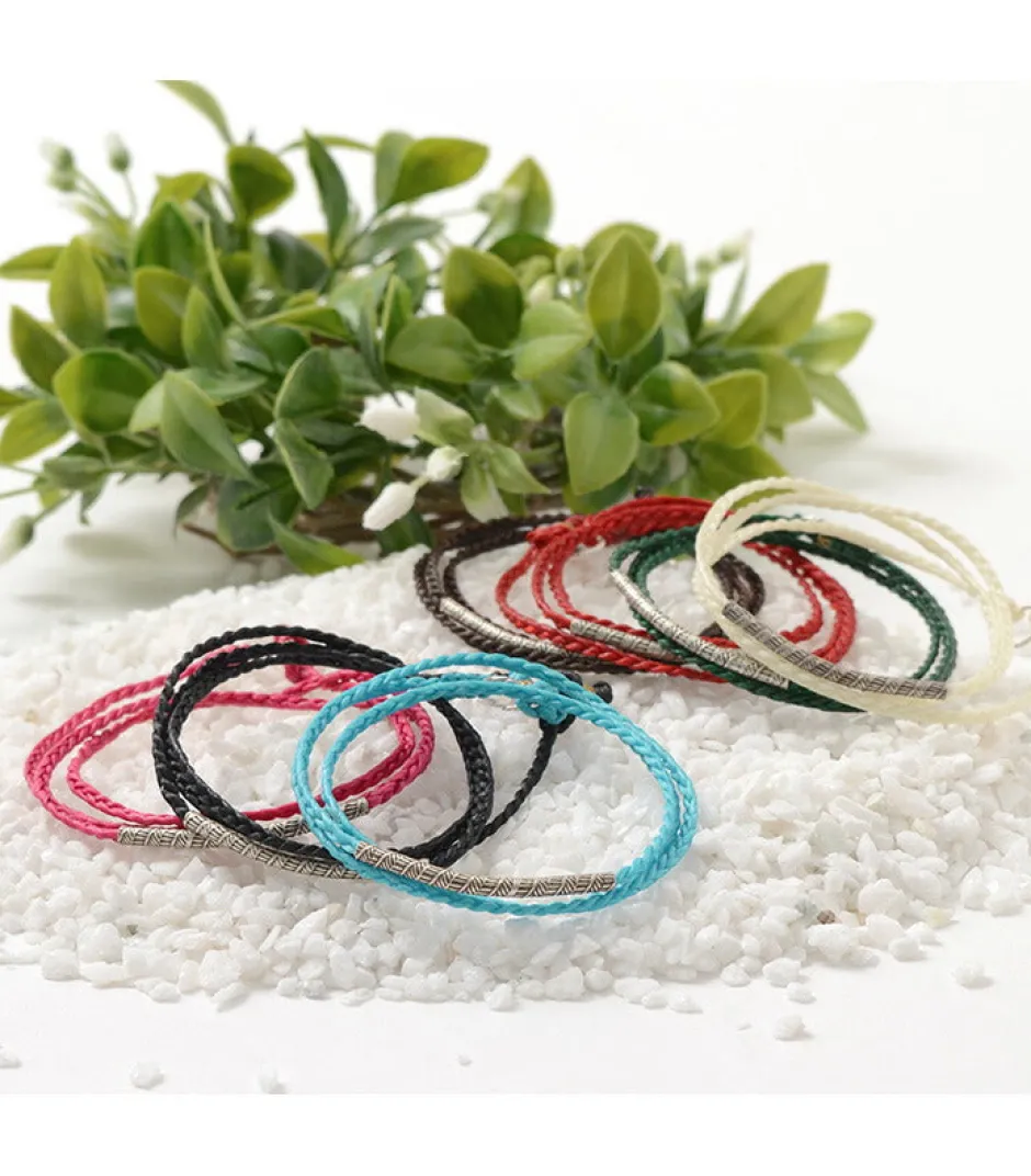 Anklets^PHADUA / Wax Cord Karen Silver Tube Anklet / Bracelet / Necklace