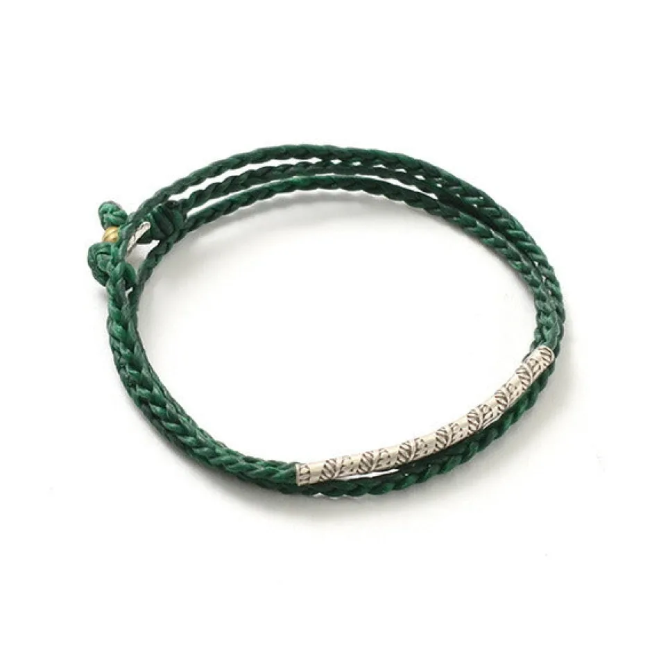 Anklets^PHADUA / Wax Cord Karen Silver Tube Anklet / Bracelet / Necklace