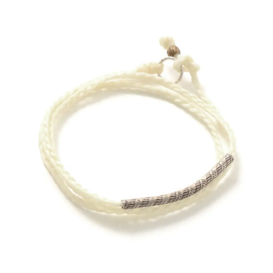 Anklets^PHADUA / Wax Cord Karen Silver Tube Anklet / Bracelet / Necklace