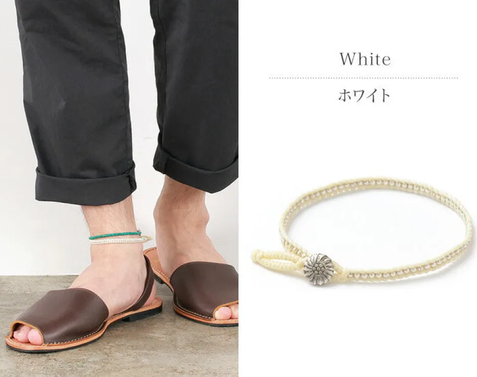 Anklets^PHADUA / Wax cord single strand concho anklet