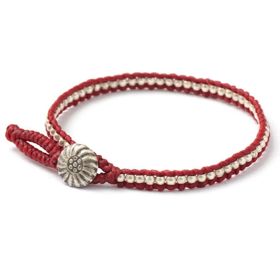 Anklets^PHADUA / Wax cord single strand concho anklet