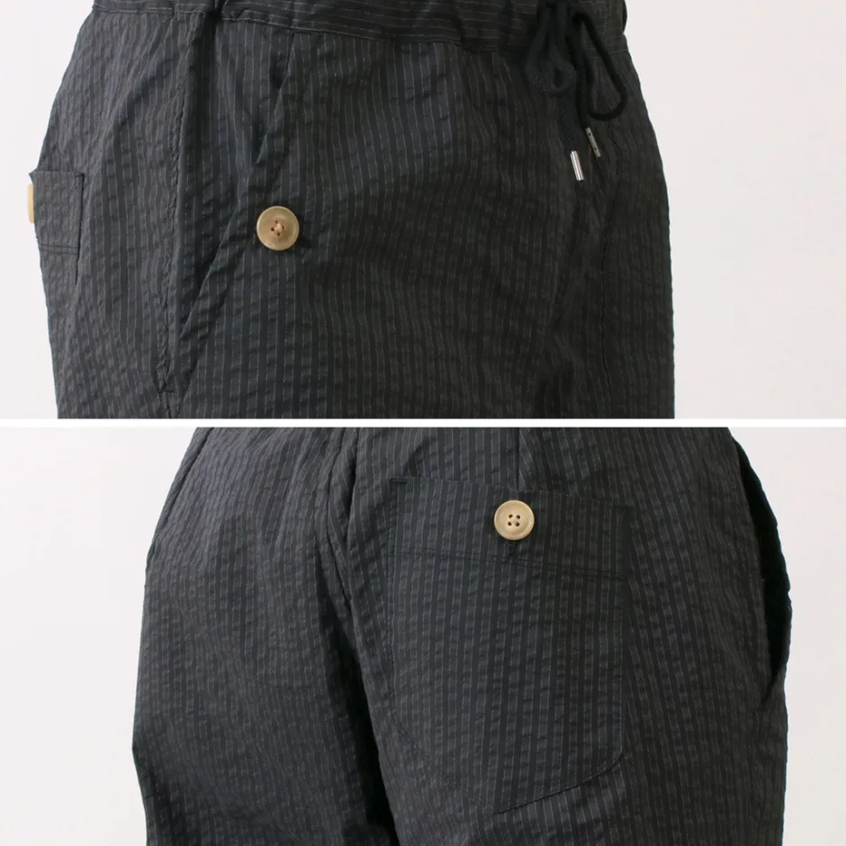Trousers^RE MADE IN TOKYO JAPAN / Coded COOLMAX seersucker ankle trousers