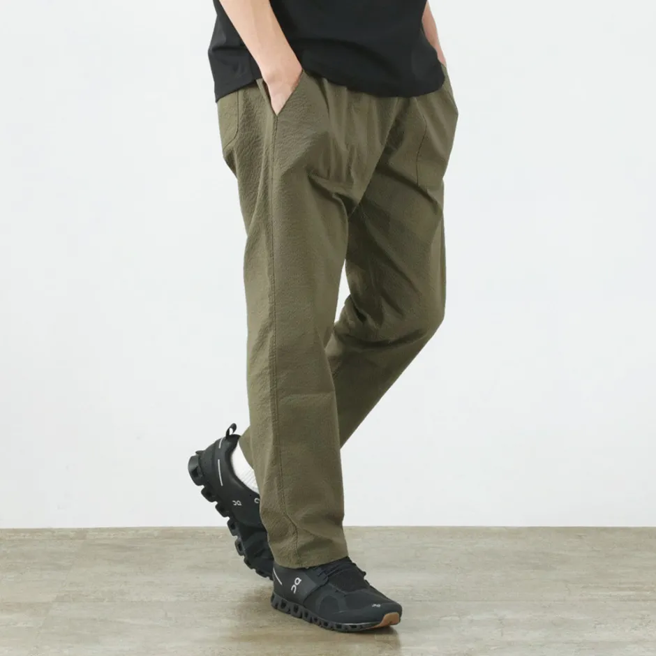 Trousers^RE MADE IN TOKYO JAPAN / Coded COOLMAX seersucker ankle trousers