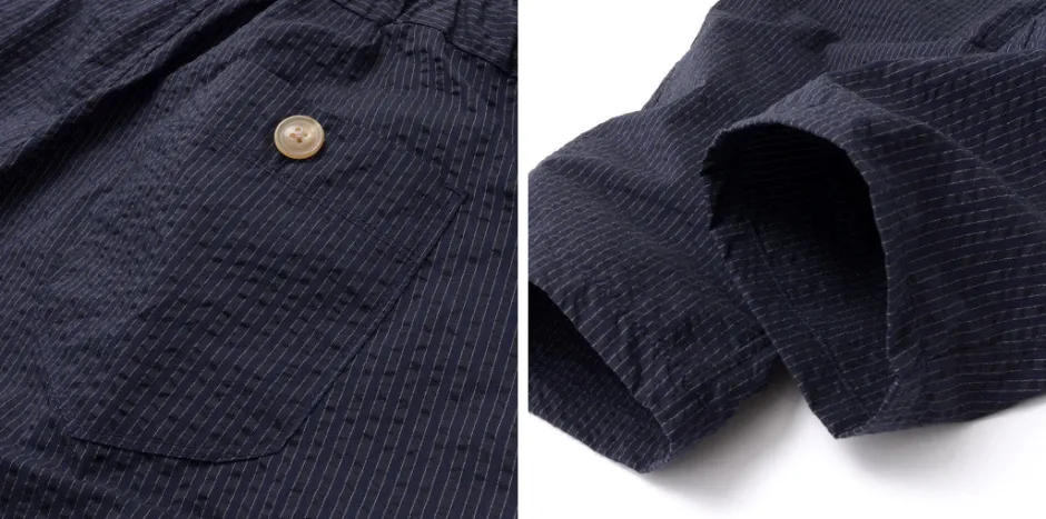 Trousers^RE MADE IN TOKYO JAPAN / Coded COOLMAX seersucker ankle trousers
