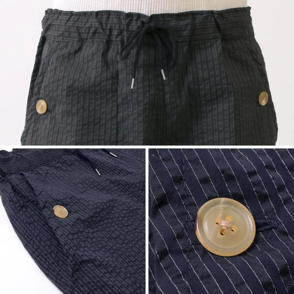 Trousers^RE MADE IN TOKYO JAPAN / Coded COOLMAX seersucker ankle trousers