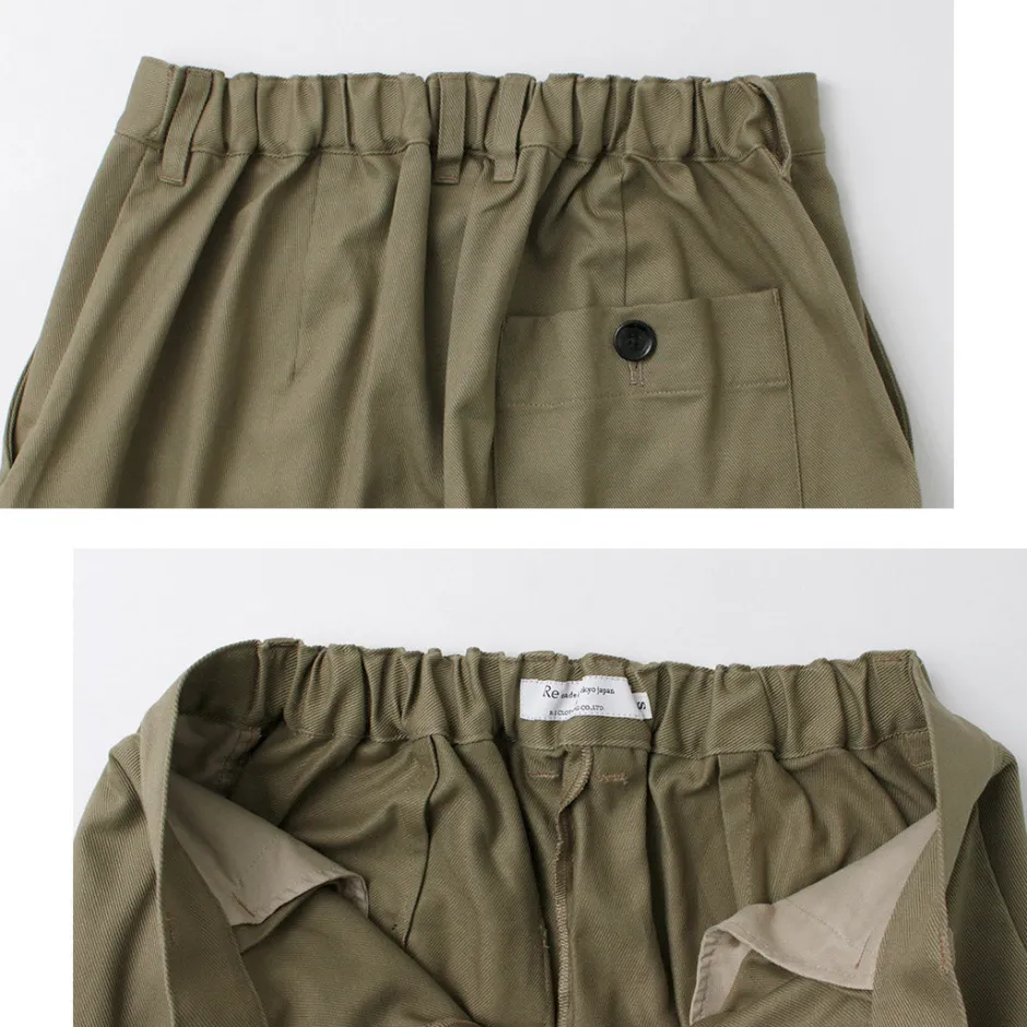 Work Pants & Chinos^RE MADE IN TOKYO JAPAN / Cotton hard twill tuck wide pants