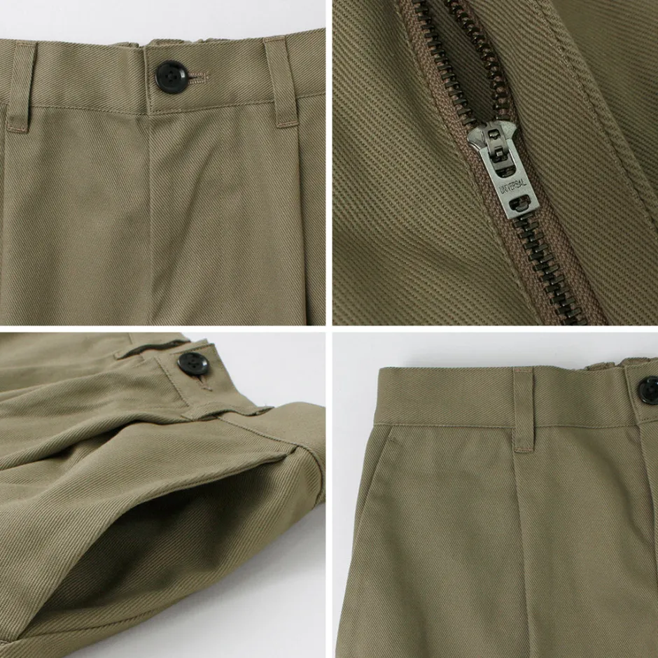 Work Pants & Chinos^RE MADE IN TOKYO JAPAN / Cotton hard twill tuck wide pants
