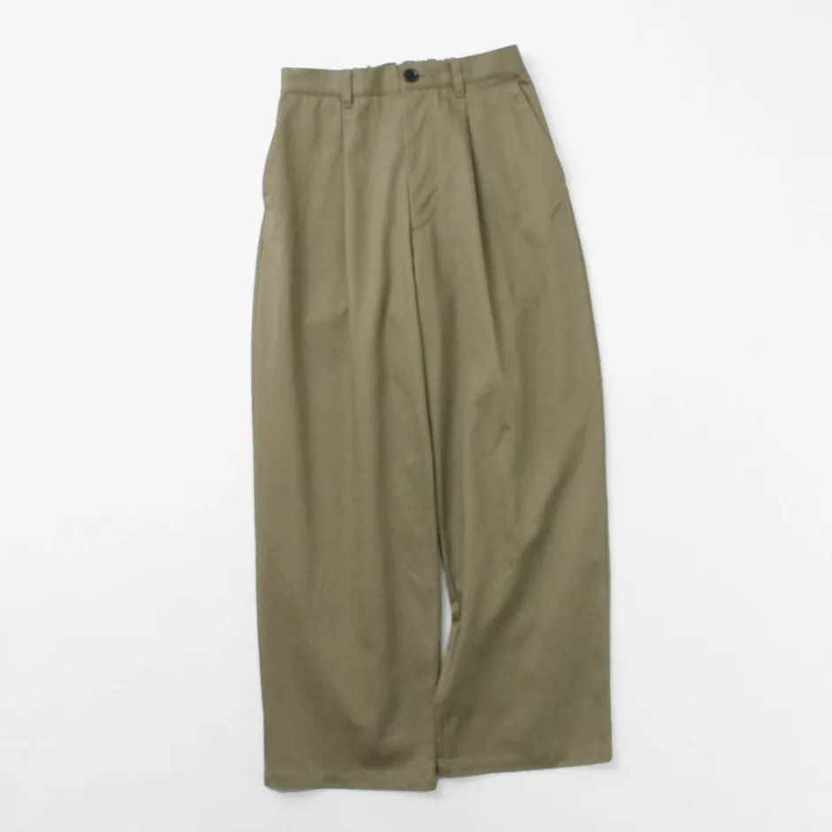 Work Pants & Chinos^RE MADE IN TOKYO JAPAN / Cotton hard twill tuck wide pants