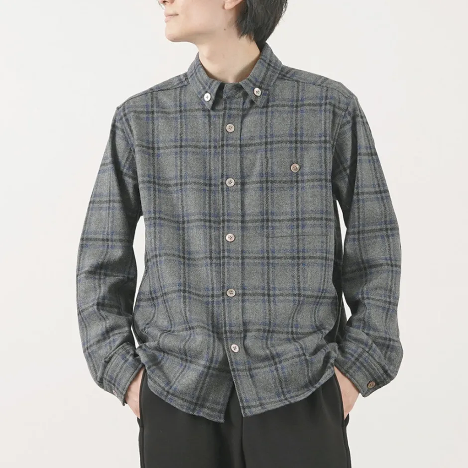 Shirts^RE MADE IN TOKYO JAPAN / Craft Wool Check CPO Button Down Shirt