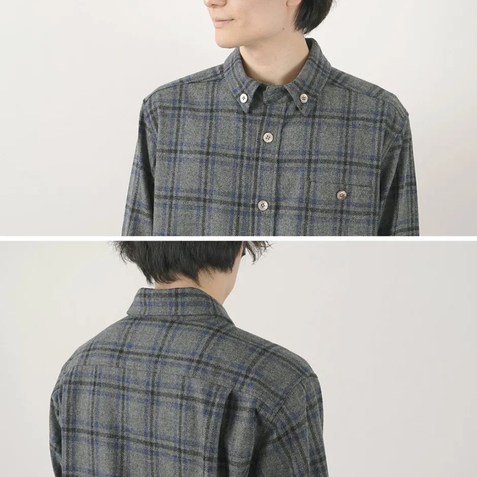 Shirts^RE MADE IN TOKYO JAPAN / Craft Wool Check CPO Button Down Shirt