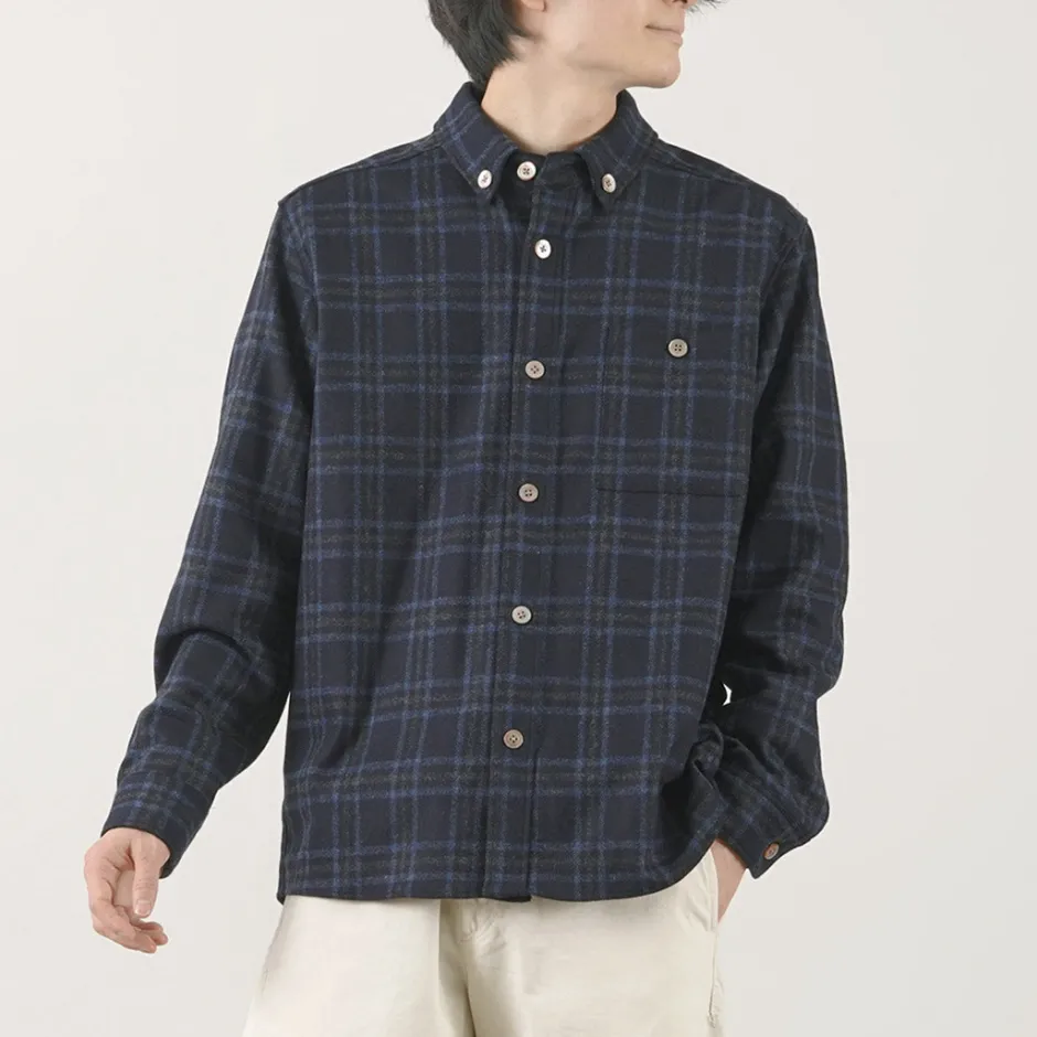Shirts^RE MADE IN TOKYO JAPAN / Craft Wool Check CPO Button Down Shirt