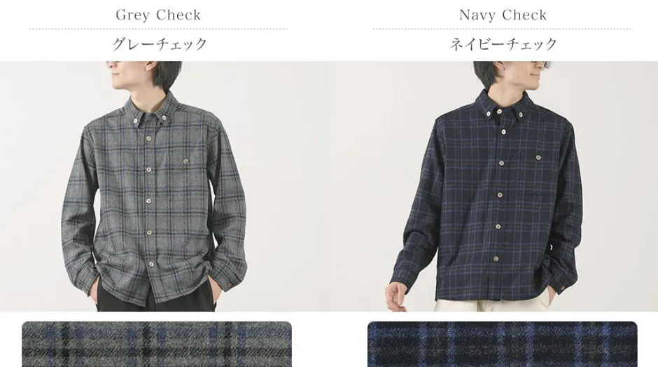 Shirts^RE MADE IN TOKYO JAPAN / Craft Wool Check CPO Button Down Shirt